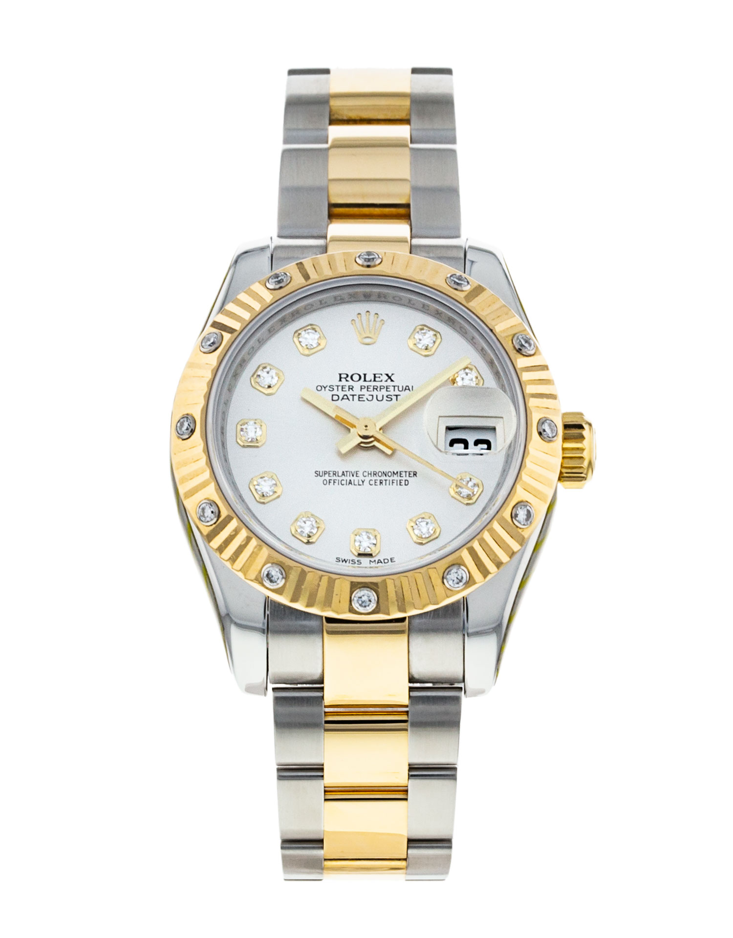 Rolex Lady Datejust 26 Rolesor Fluted Diamond MotherofPearl (179313) Market Price WatchCharts