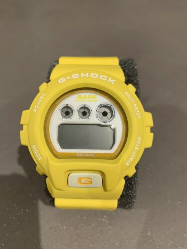 A BATHING APE - BAPE - CASIO G-SHOCK YELLOW DW-6900 - LIMITED EDITION RARE!  | WatchCharts Marketplace