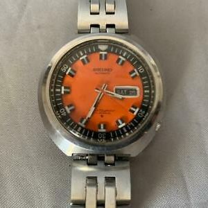 Seiko 6106-7107 Aztec Orange Divers Watch Mens Original Band Automatic  Nice! | WatchCharts