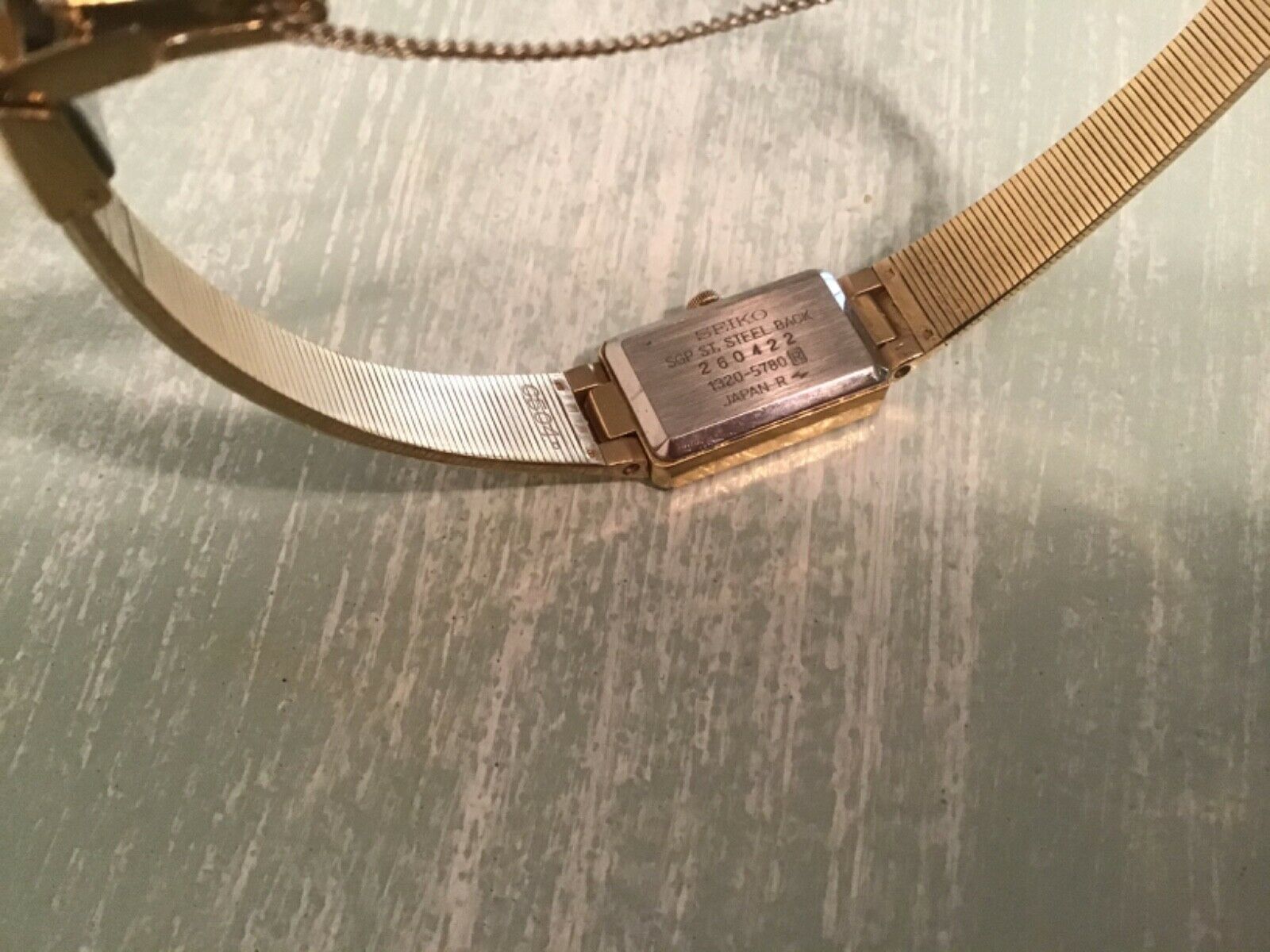 Vintage Seiko quartz women\'s watch,model 1320-5780. Original bracelet SOLD 1993 Seiko ladies watch on gold plated bracelet - Birth  main image 3