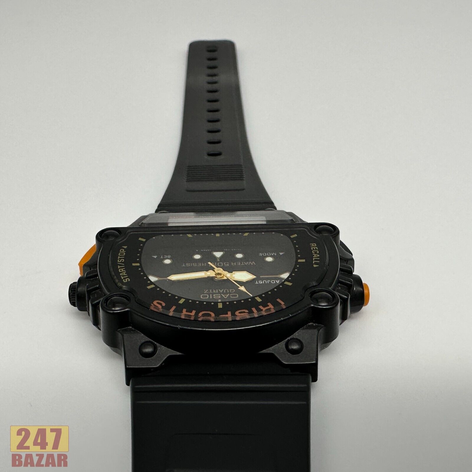 CASIO TRI-10W TRISPORTS アナログとデジタル腕時計 Casio Trisports Tri-10w Module 721 Vintage LCD Watch MINT