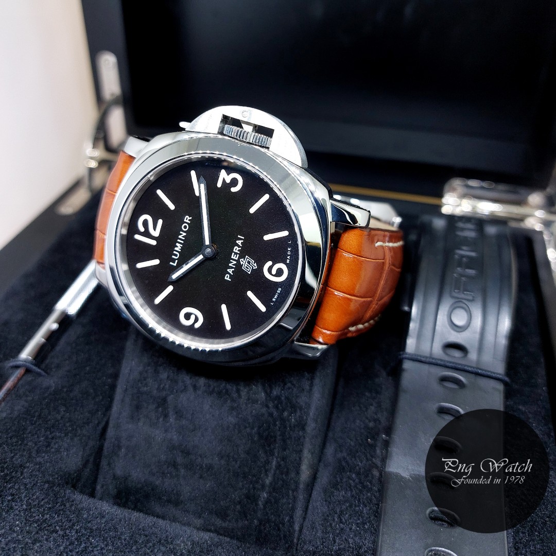 Panerai Luminor Stainless Steel 44mm Black Dial Manual Winding