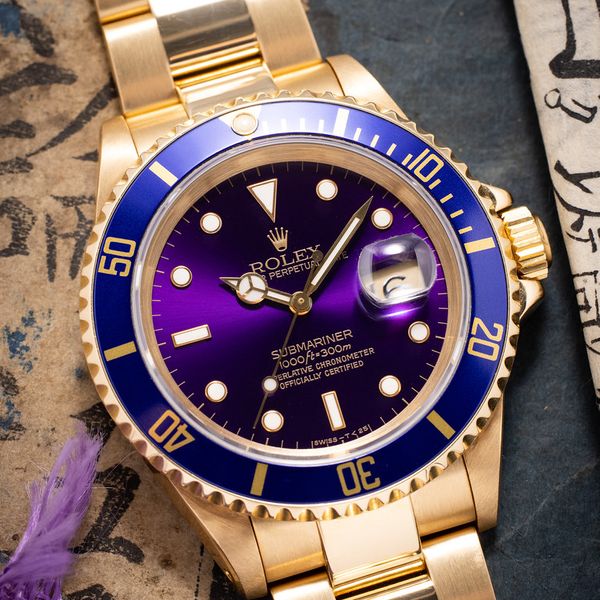1991 Rolex Ref. 16618 Submariner | Purple Dial | WatchCharts