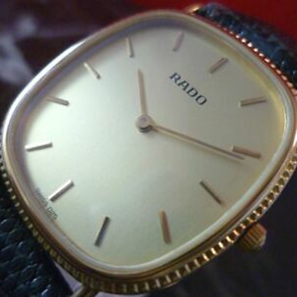 BEAUTIFUL!! RADO 204.3610.2 MEN'S GOLD QUARTZ VINTAGE SWISS WATCH