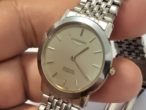 Longines tungsten Stainless Steel sapphire crystal Quartz Men s