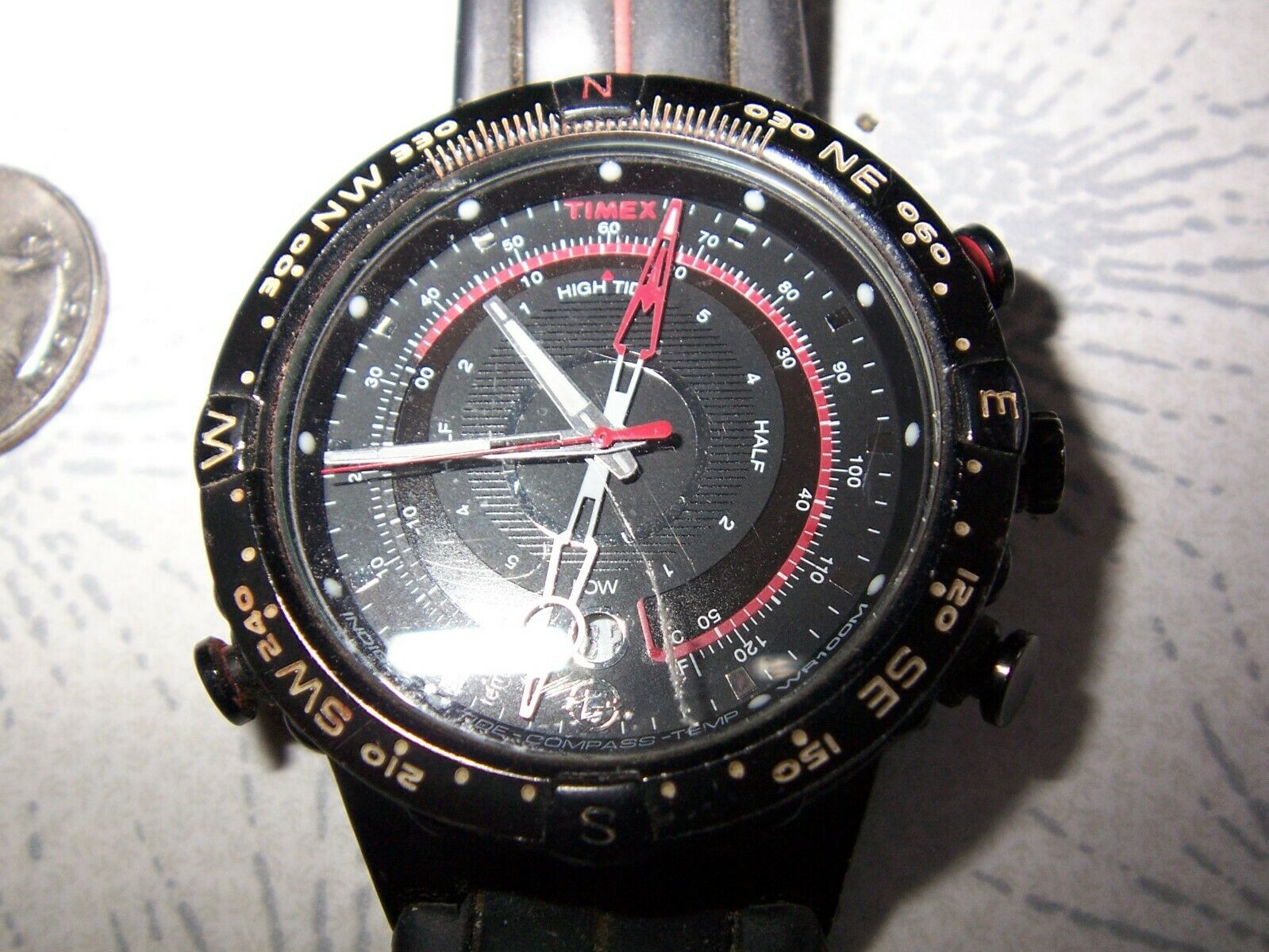 timex compass indiglo wr100m