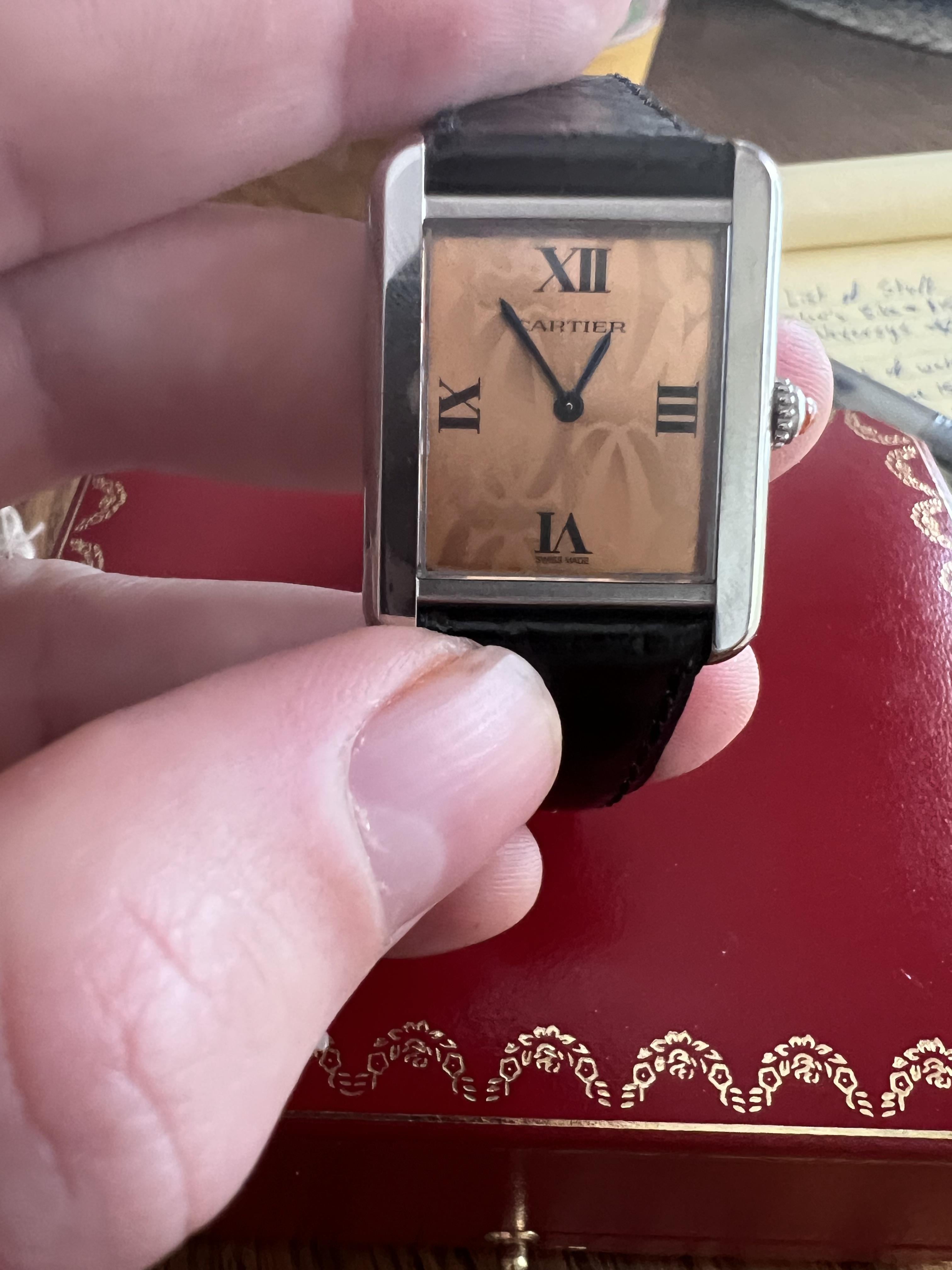 WTS Burnt Orange Cartier Limited Edition Tank Solo Small Ref