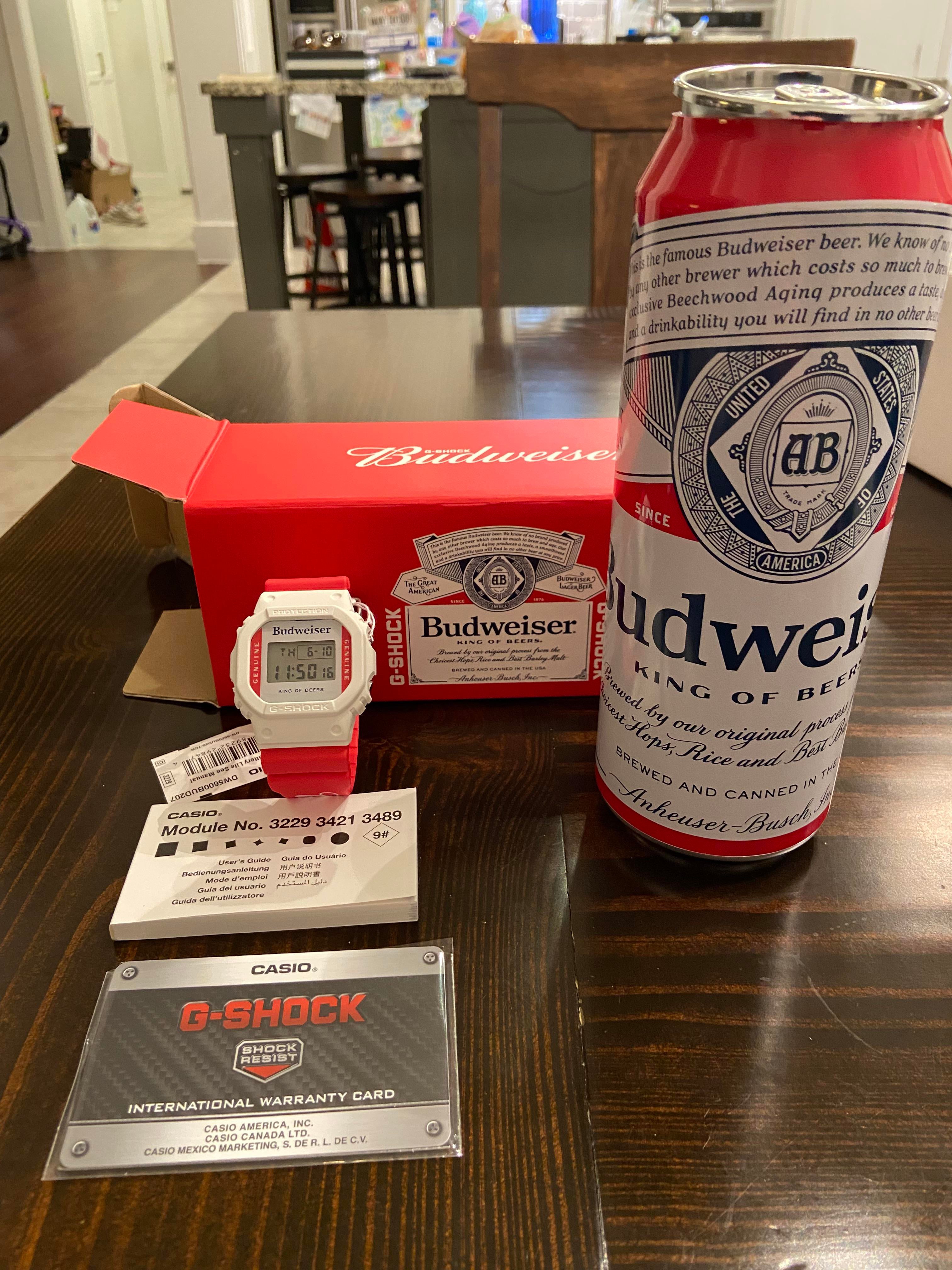WTS] G-Shock x Budweiser DW5600BUD20-7 -$175 shipped | WatchCharts