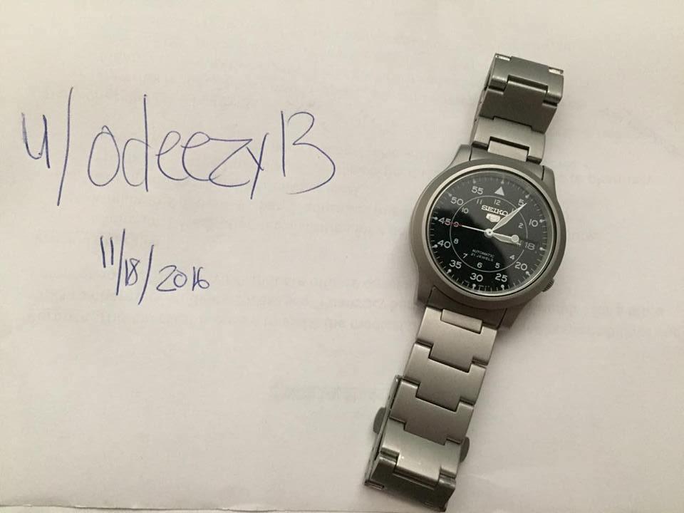 WTS Seiko SNK809 Metal Bracelet 38 SHIPPED WatchCharts Marketplace