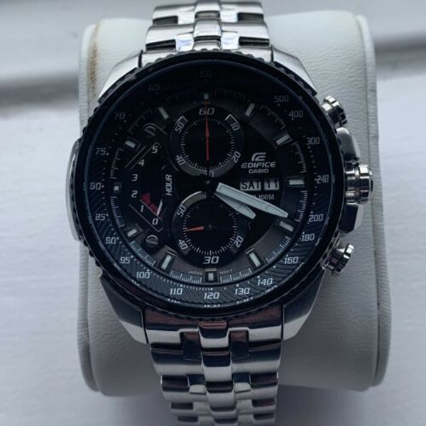 Mens Casio Edifice Chronograph Watch EF-558D-1AVEF Spares Or Repairs ...