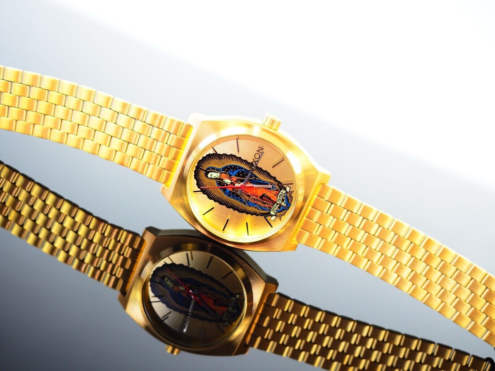 Nixon Santa Cruz Watch Jason Jesse Gold Time Teller Skateboard New