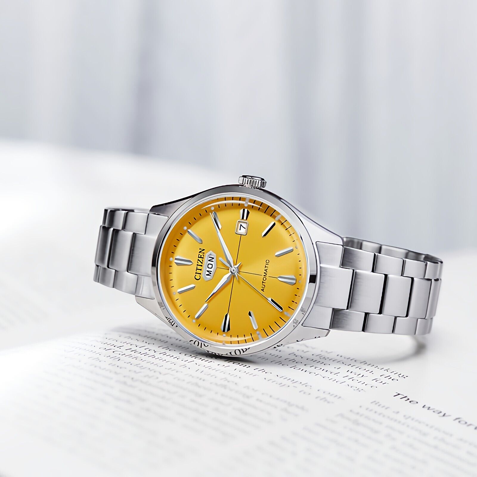 CITIZEN C7 NH8391-51Z Mechanical Automatic Yellow Dial Stainless