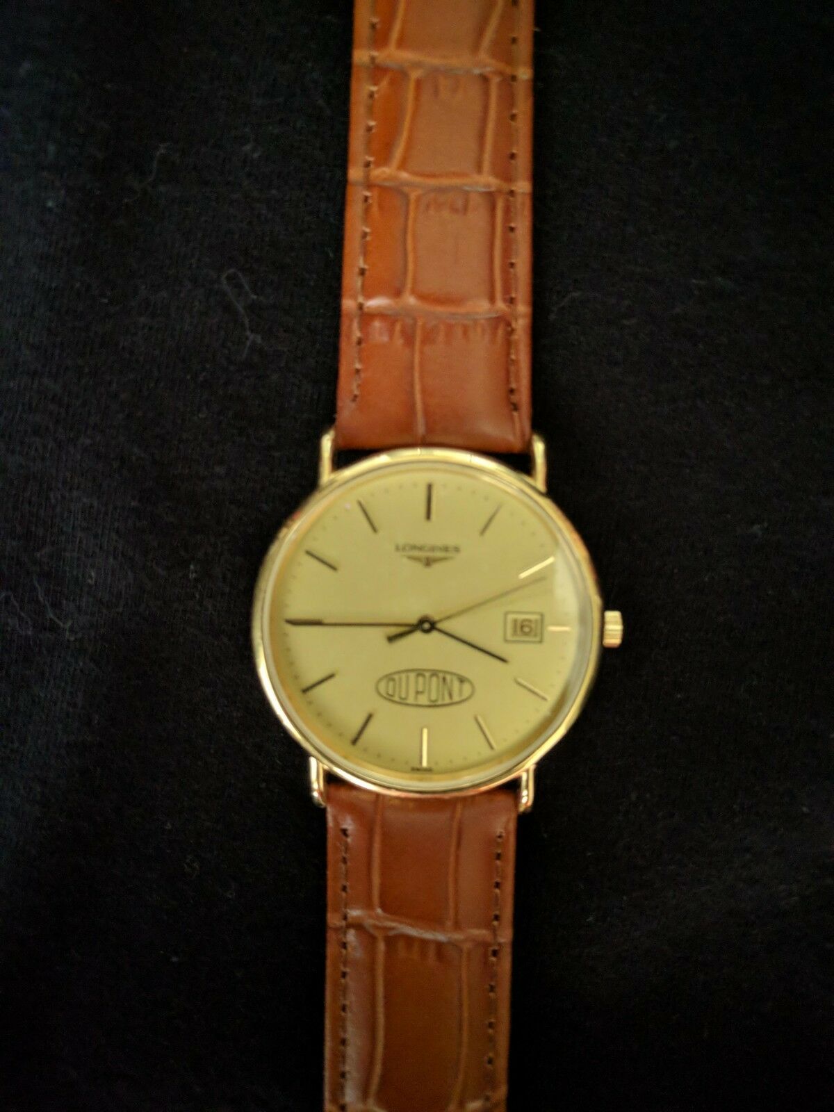 Longines Classic L7.984.2 Date Gold Plated Quartz Men s Watch