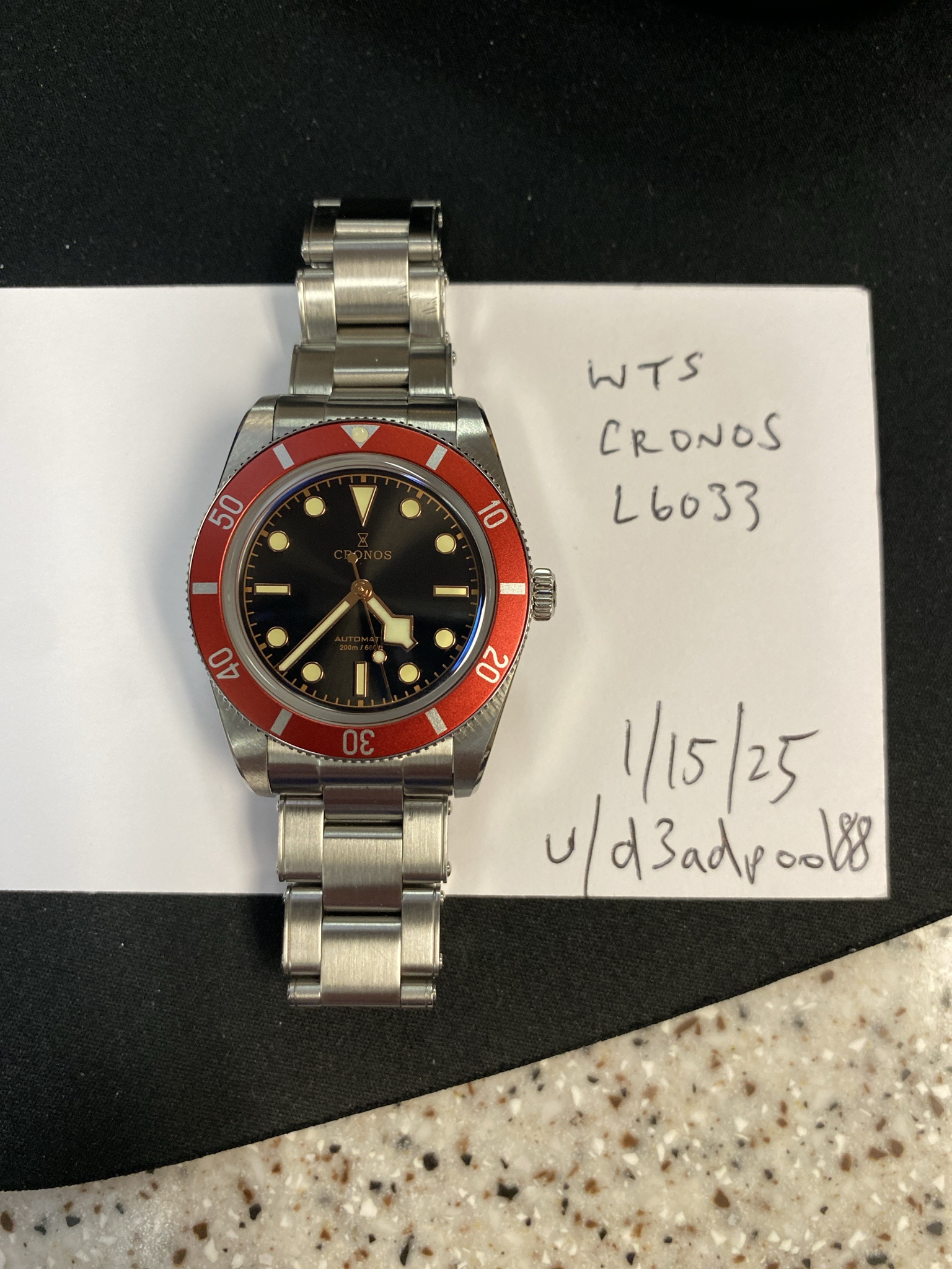 WTS] Cronos L6033 (bb54 burgundy homage) $135 obo | WatchCharts 