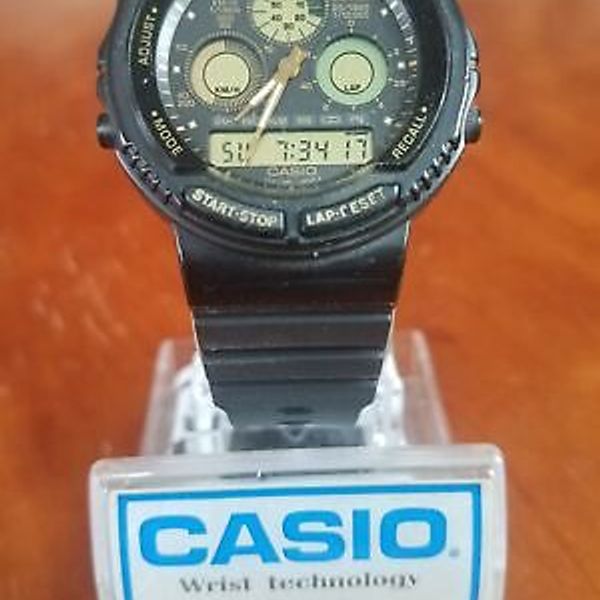 激レア CASI0 SPEED MEMORY AW-220 稼働 腕時計 レトロ