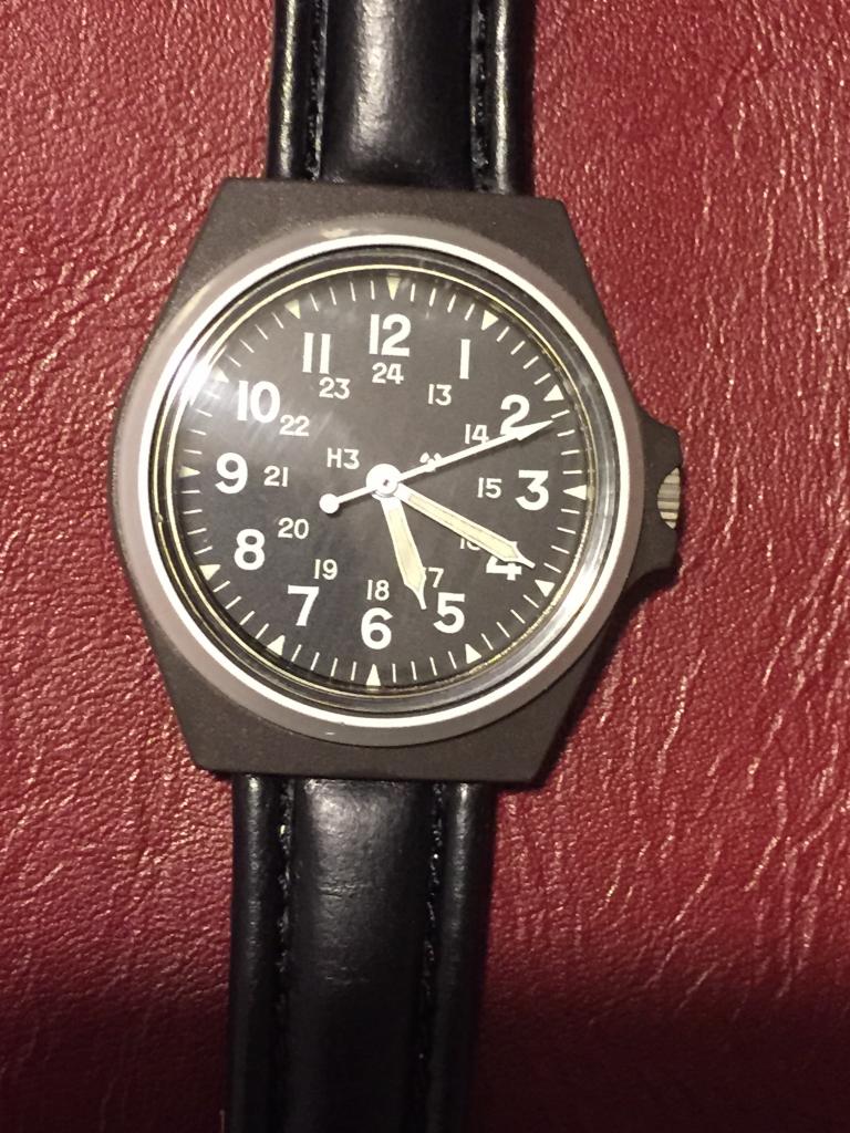 Montre Militaire Stocker & Yale Sandy 490 - Noire, Mécanique, 1996, Neuve Avec étui