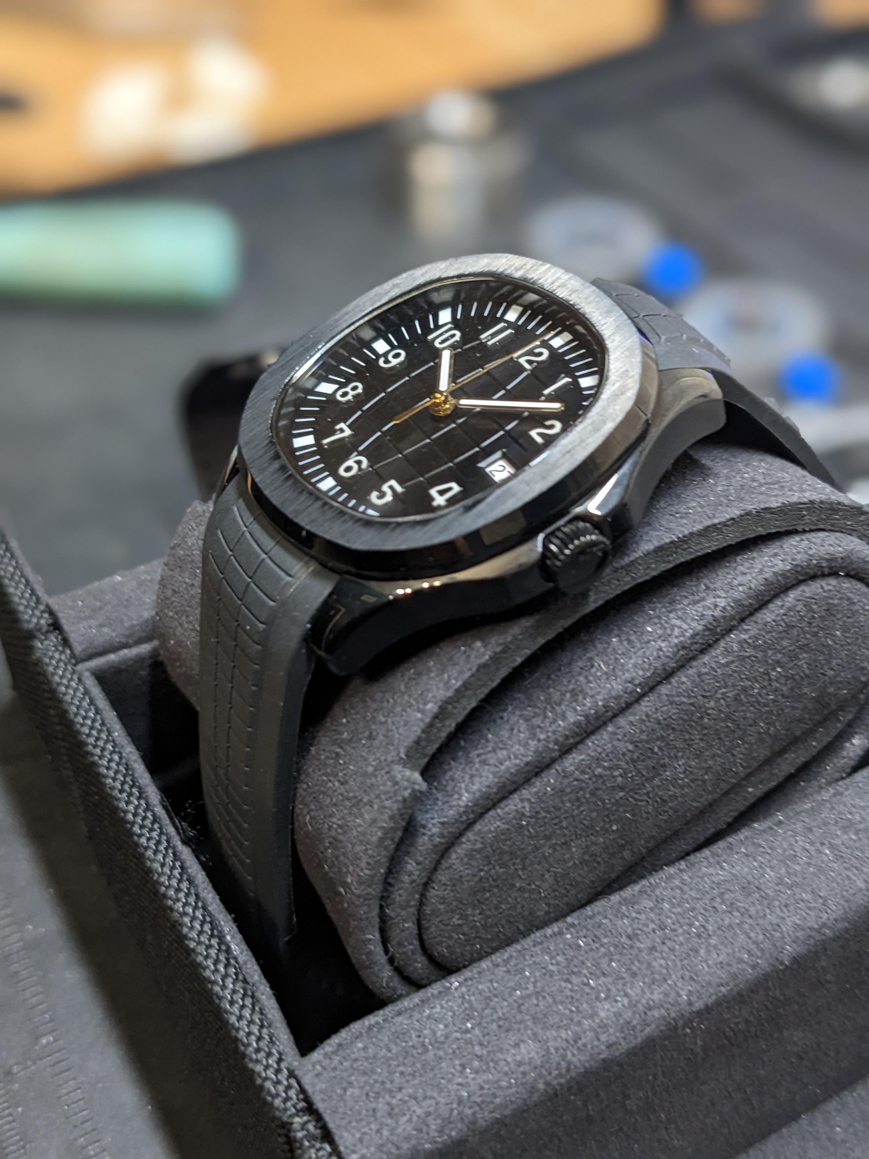 WTS] Custom Seikonaut Mod: PVD Black - Seiko NH35 Auto - Sapphire