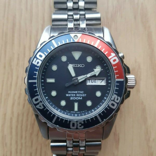 SEIKO KINETIC 'PEPSI' DIVERS WATCH 5M63 OA10 - NEARLY MINT | WatchCharts