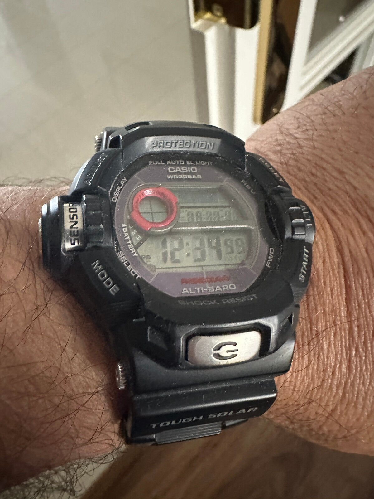 CASIO G-SHOCK, RISEMAN, G9200 G-9200-1DR, TOUGH SOLAR, BLACK