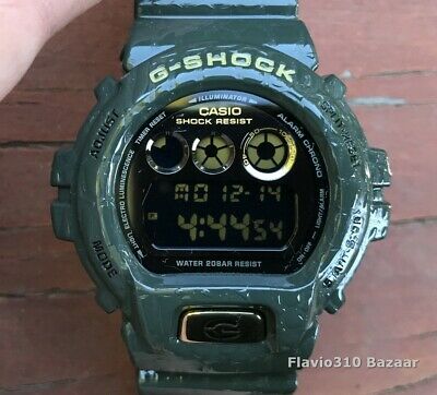 M16459 G-SHOCK CASIO 3230 クロコダイル Rare Casio G-SHOCK DW-6900CR-3 (3230) Green Crocodile Texture 50mm