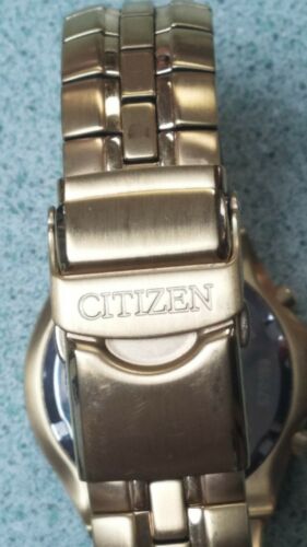 Citizen Eco-Drive selling E812-K001536 Men's Chronograph Alarm Watch - Gold Tone