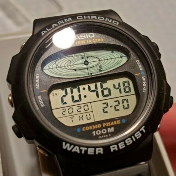 Casio Cosmo Phase CGW-50 + Box, Paper unworn, rar, vintage watch ...