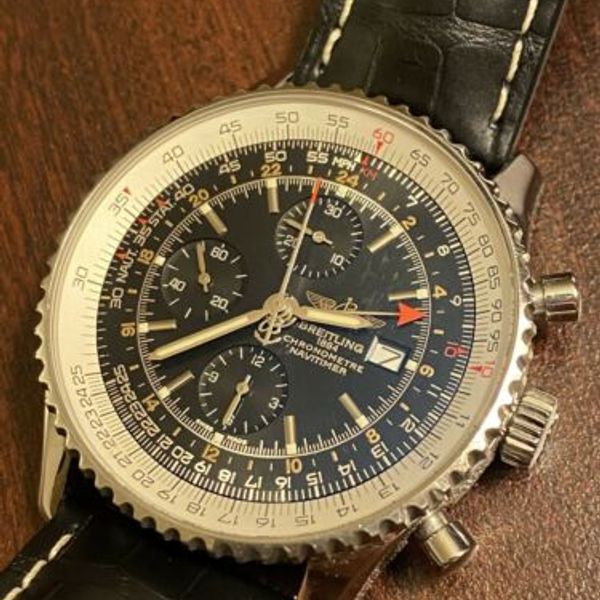 Breitling Navitimer World 46mm A24322 Alligator Leather Strap | WatchCharts