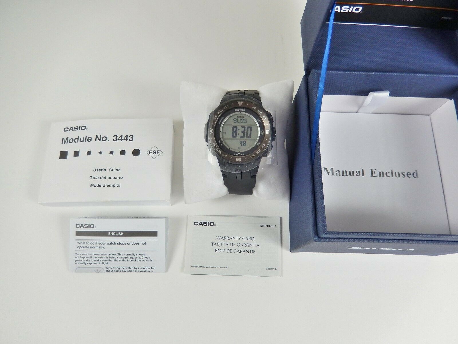 Casio Pro Trek Prg 330 1wc Tough Solar Power Watch Module No 3443 New In Box Watchcharts