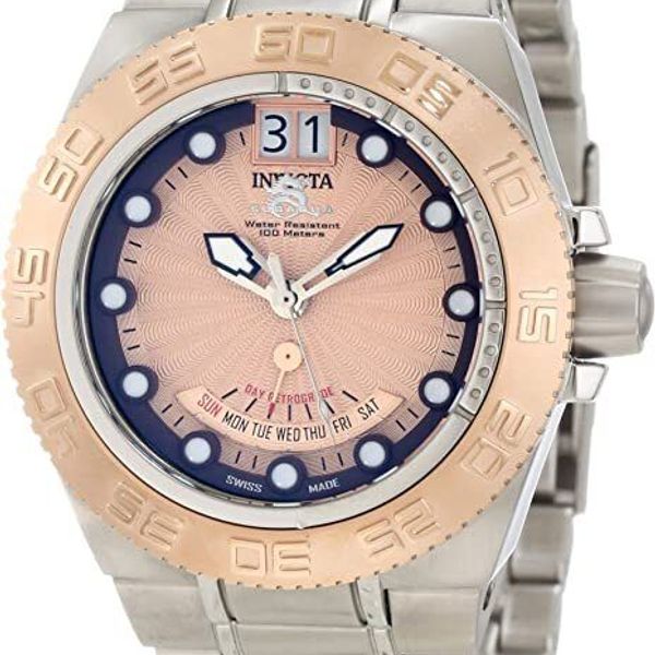 NEW* Invicta 10871 Men's Subaqua Rose-Gold Sunray Dial Stainless Steel ...