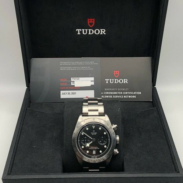 Tudor Black Bay Chrono Discontinued TUDOR 79350 Black Bay Chronograph Men's Black Dial Automatic