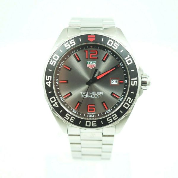 TAG-HEUER Formula 1 Anthracite Dial WAZ1018.BA0842 Quartz Gray Red Men ...