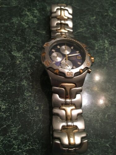 VINTAGE MENS SEIKO 7T62 0CR0 QUARTZ CHRONOGRAPH 100M WATCH Used