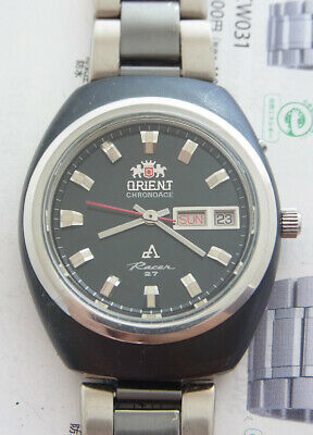 RARE VINTAGE ORIENT CHRONOACE RACER AUTOMATIC 27 JEWELS JAPAN