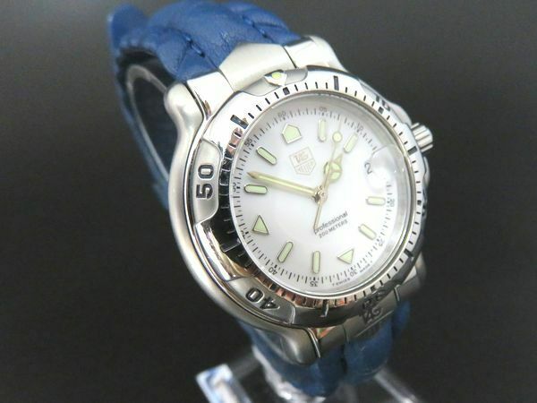 TAG HEUER 6000 WH1211 K1 Professional Quartz Watch Date Blue 6063