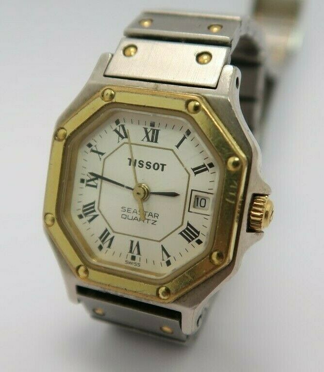 VINTAGE TISSOT SEASTAR LADIES WATCH SANTOS STYLE circa 1980s