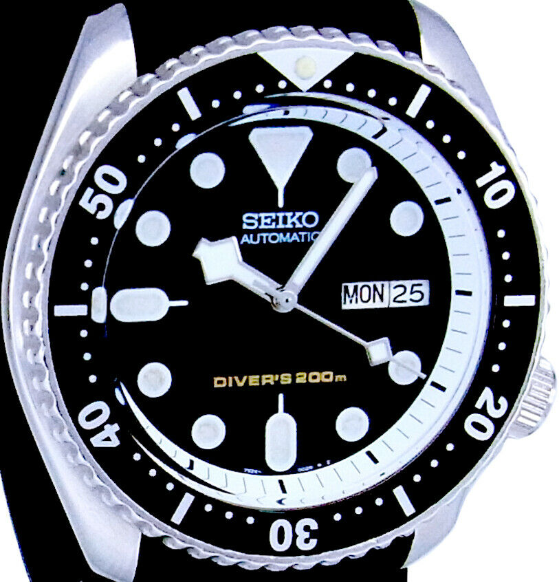 Vintage Mens Watch SEIKO 7S26 Diver SKX Mod w/all Chrome