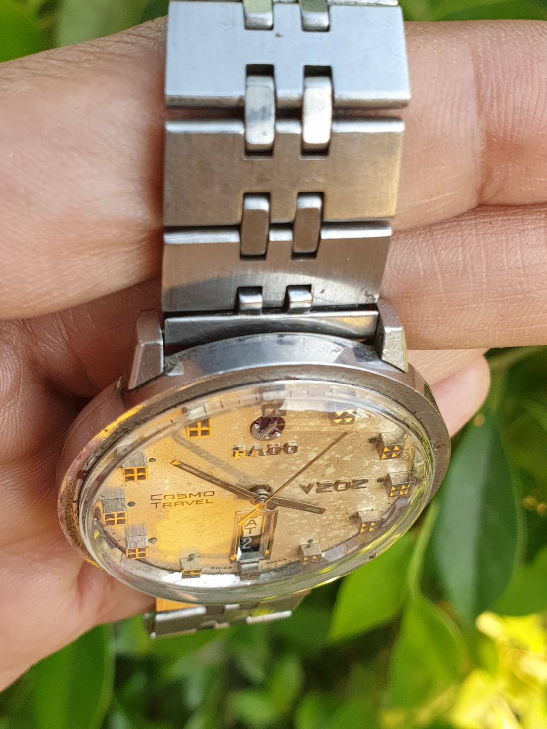 Vintage Rado Cosmo Travel V202 Day & Date Mens Swiss Automatic