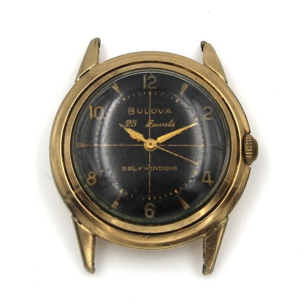 VINTAGE BULOVA 1950'S DUO WIND L7 AUTOMATIC 23J 34MM MEN'S WRIST WATCH ...