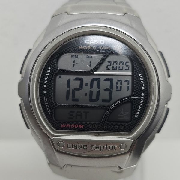 Casio Wave Ceptor Multi Band 5 Digital Watch WR50M 3053 | WatchCharts ...