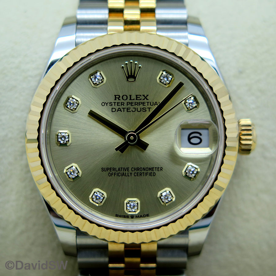 FS: Rolex Datejust 31 Steel & Gold Green Dial 278273 NEW - Rolex