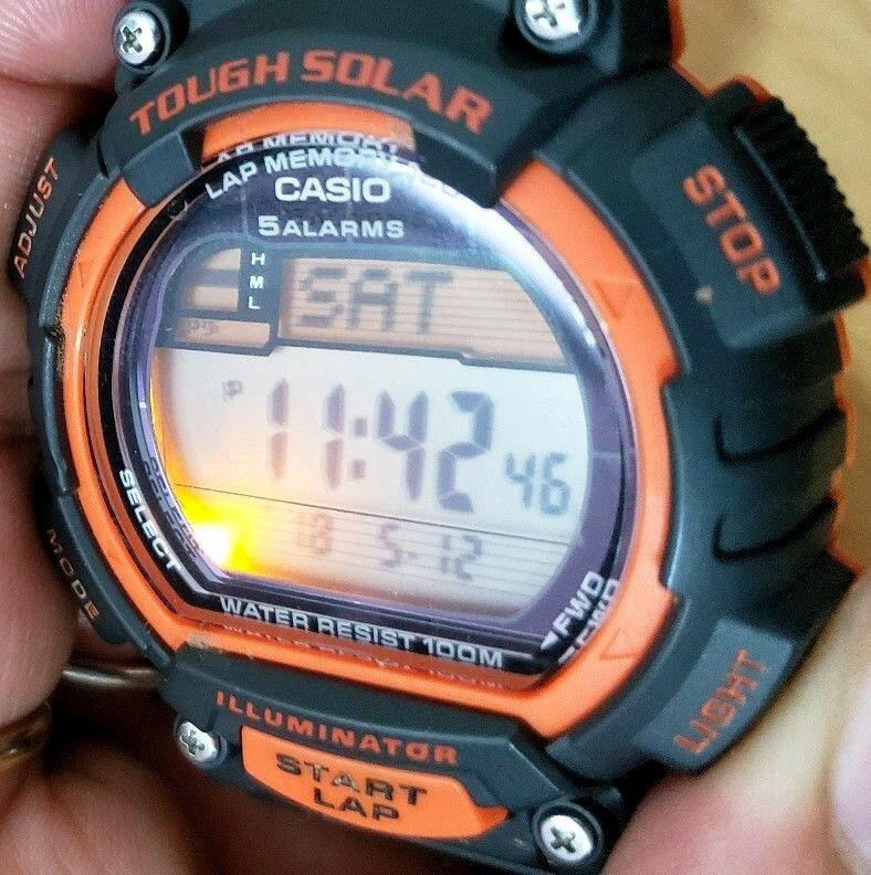 casio stainless steel back water resistant 5 bar