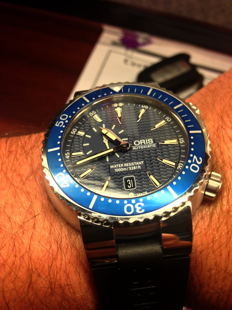 Oris TT1 Small Second Diver Date blue w ETA Movement WatchCharts