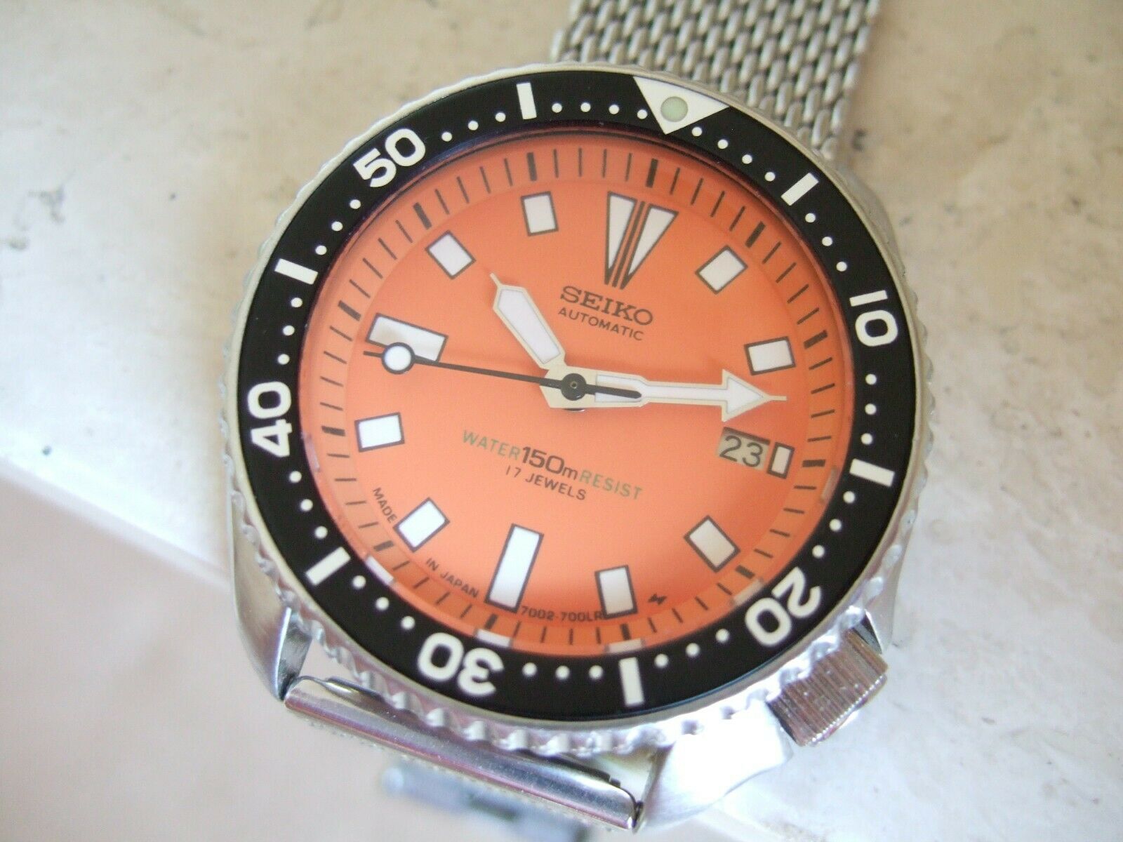ORANGE SEIKO Divers WATCH 7002/700LR + 700J case Automatic 17J 4 o'clock  crown | WatchCharts