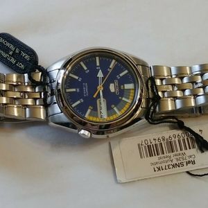 SEIKO 5 Japan 7S26-01V0 Automatic 21J Day Date Blue 21J Cal