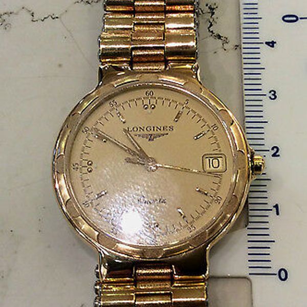 LONGINES Conquest Ladies Quartz Watch Gold Laminated New Years 80 Steel