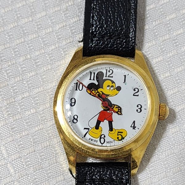 Vintage 1970s Timex Mickey Mouse Watch Walt 35mm DISNEY PRODUCTIONS Not ...