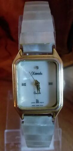 VTG Women's Two Tone Xanadu Bracelet Watch, Hinged... - Depop