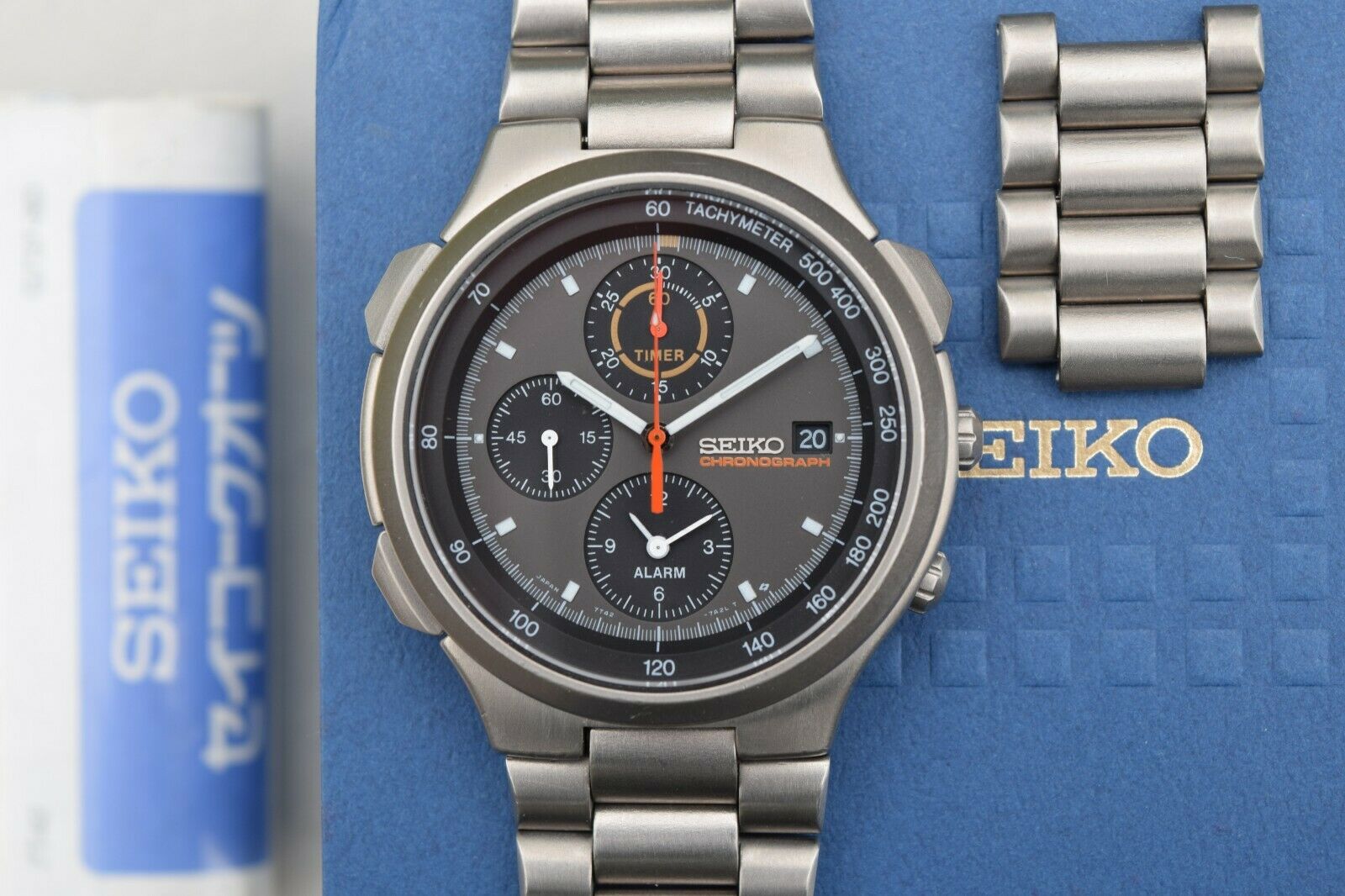 Serviced Seiko Titanium SpeedMaster Chronograph Watch 7T42-6A10 SBBR001  1999 | WatchCharts