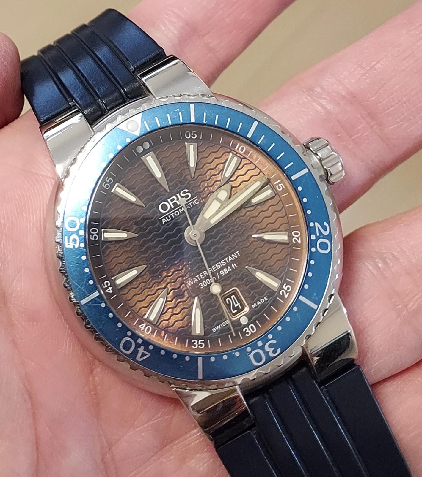 WTS Rare Oris 300m Diver TT1 7533P tropical dial 44mm with