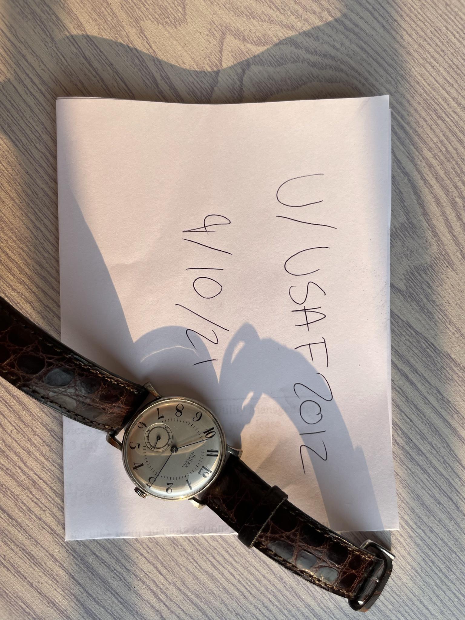 WTS Vintage Rolex Marconi 1920s on Crocodile Band 1500